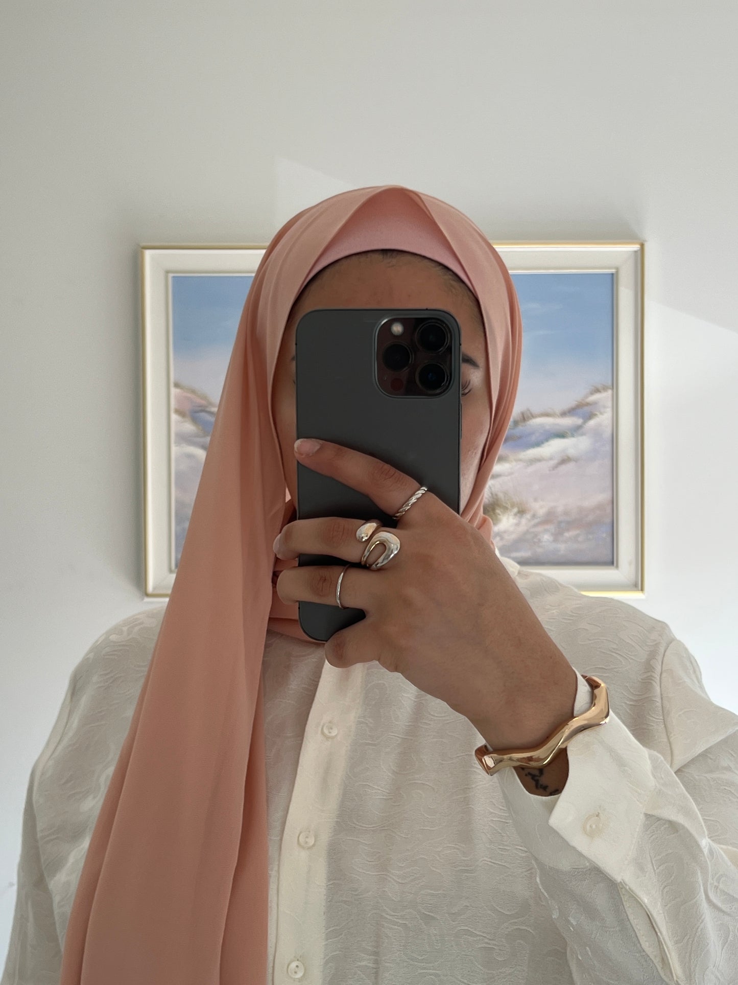 Premium Chiffon Hijab + Matching Under Cap