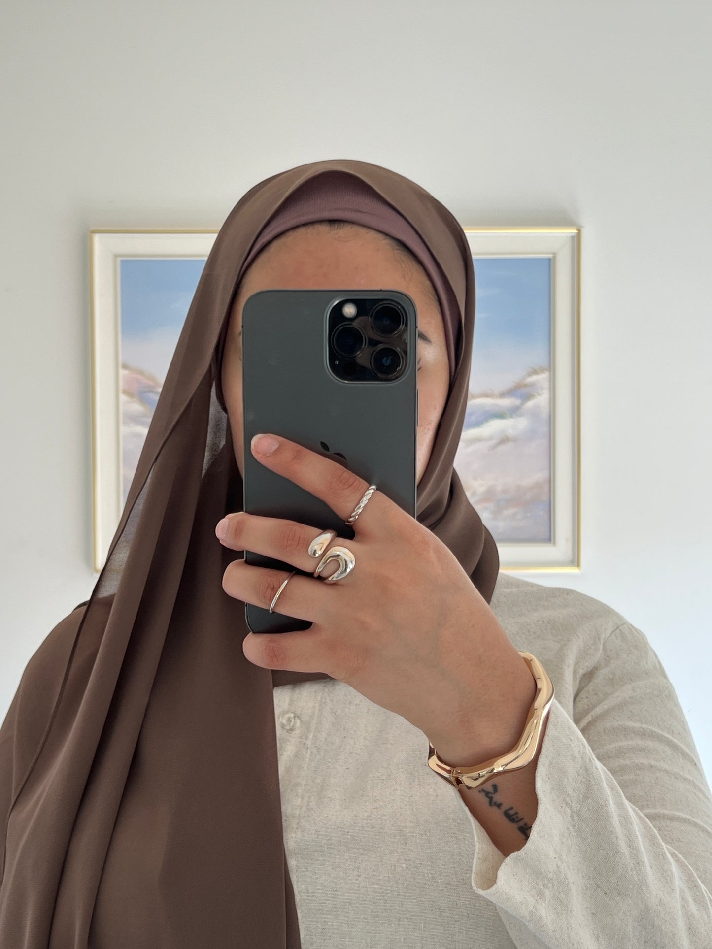 Premium Chiffon Hijab + Matching Under Cap