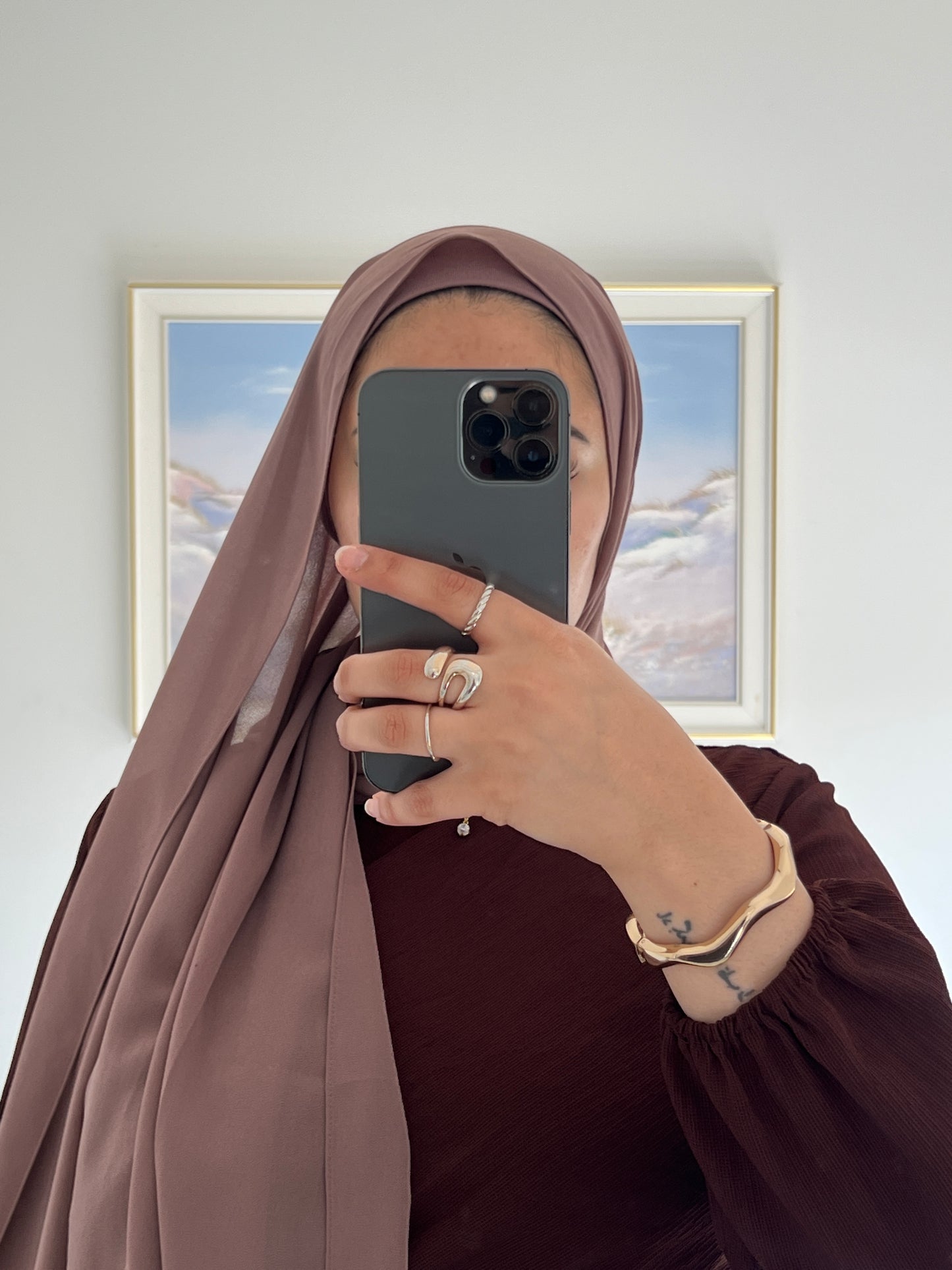 Premium Chiffon Hijab + Matching Under Cap