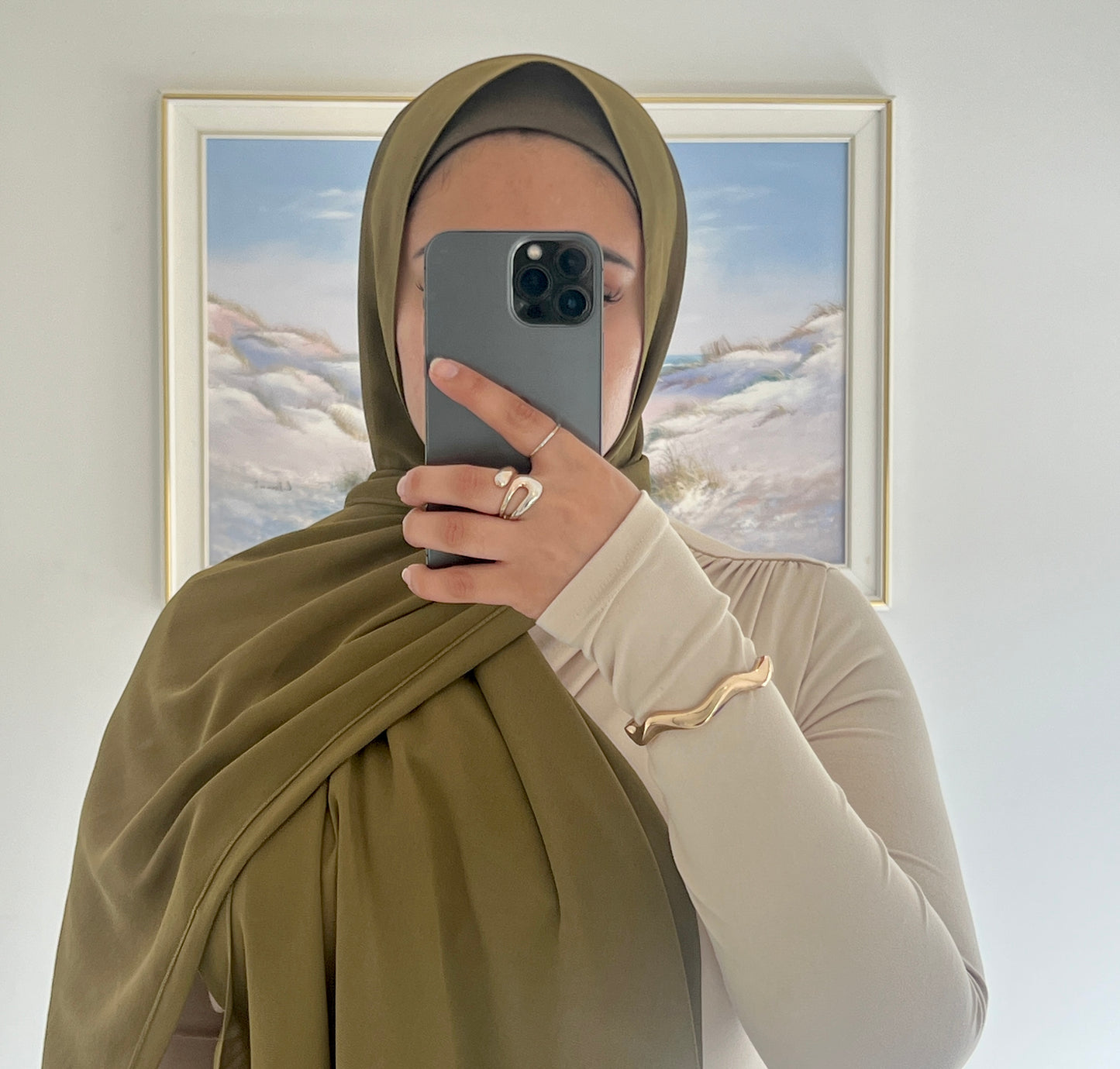 Premium Chiffon Hijab + Matching Under Cap