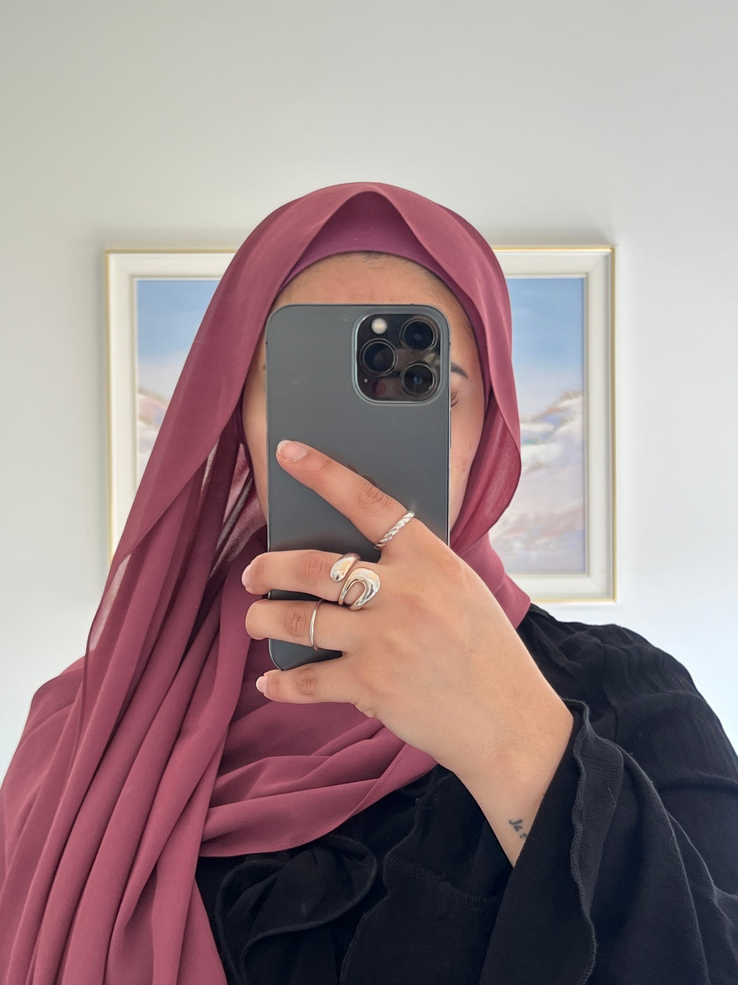 Premium Chiffon Hijab + Matching Under Cap